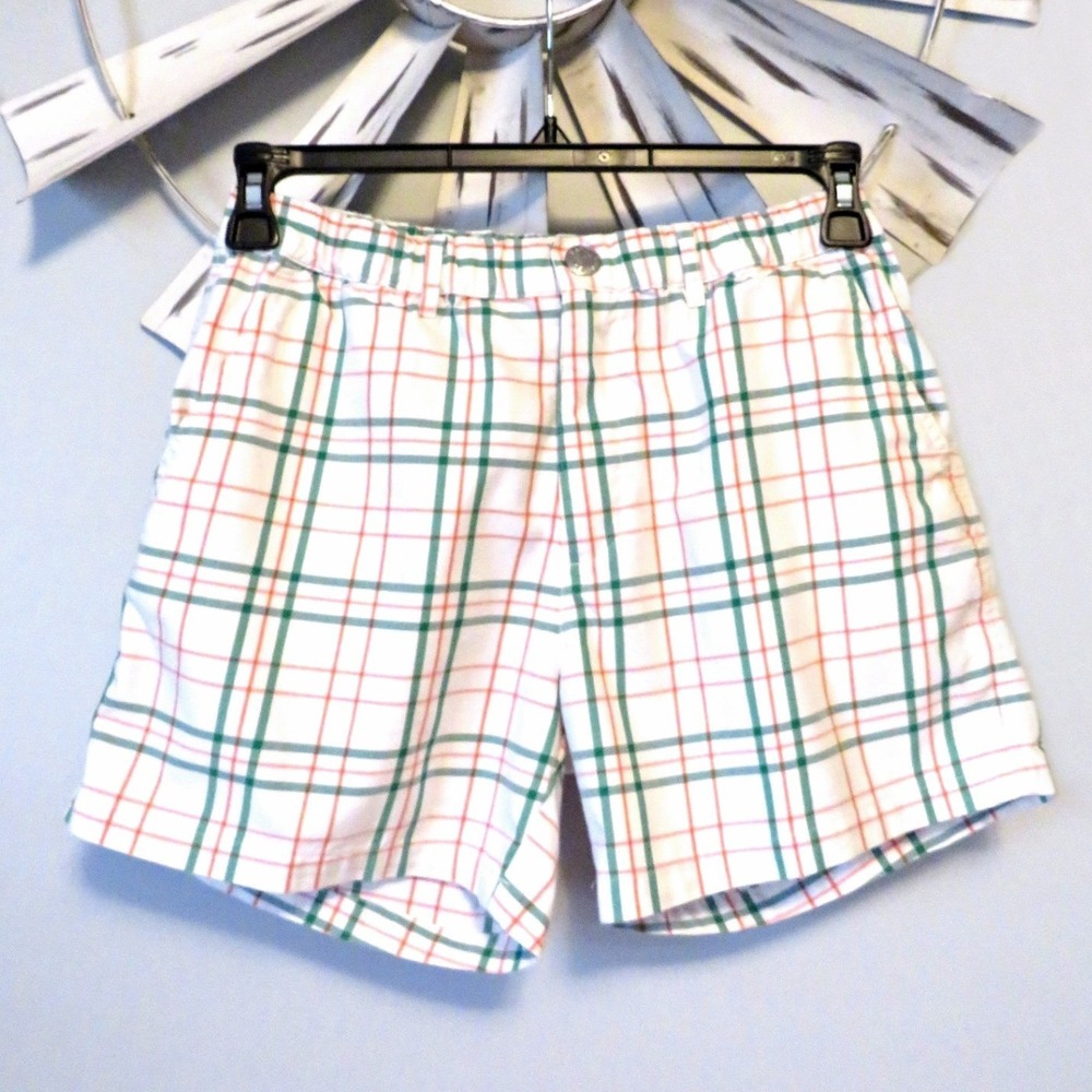 Chubbies USA Golf Shorts Men's Small Plaid Elastic Waist Made in USA 5.5" Inseam